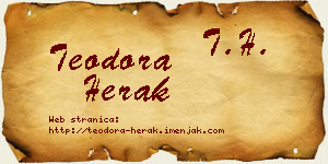 Teodora Herak vizit kartica